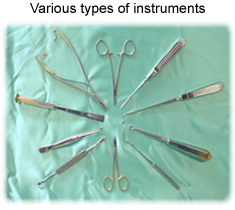 Various types of instruments